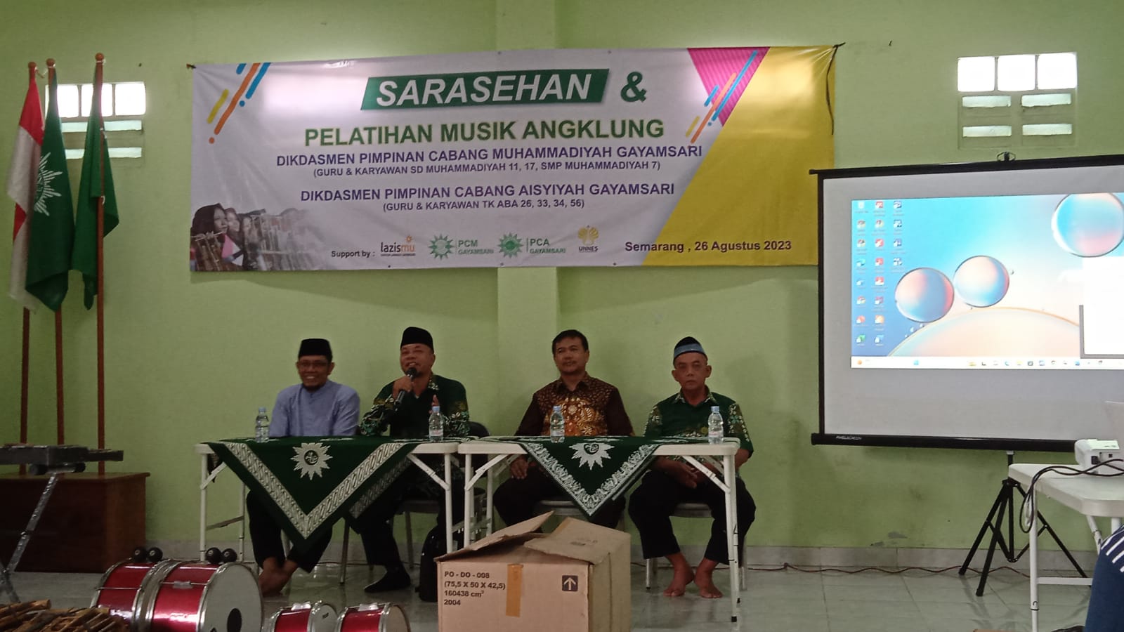 Pelatihan Musik Angklung Majelis Dikdasmen PCM dan PCA Gayamsari