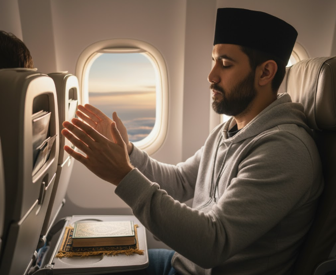 Solusi Tayamum dan Qashar Salat Saat Berada di Ketinggian Pesawat