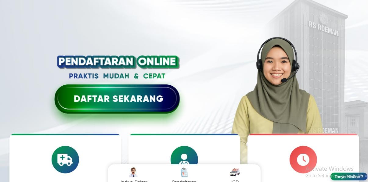 Infografis pendaftaran online RS Roemani Muhammadiyah Semarang yang praktis, mudah, dan cepat