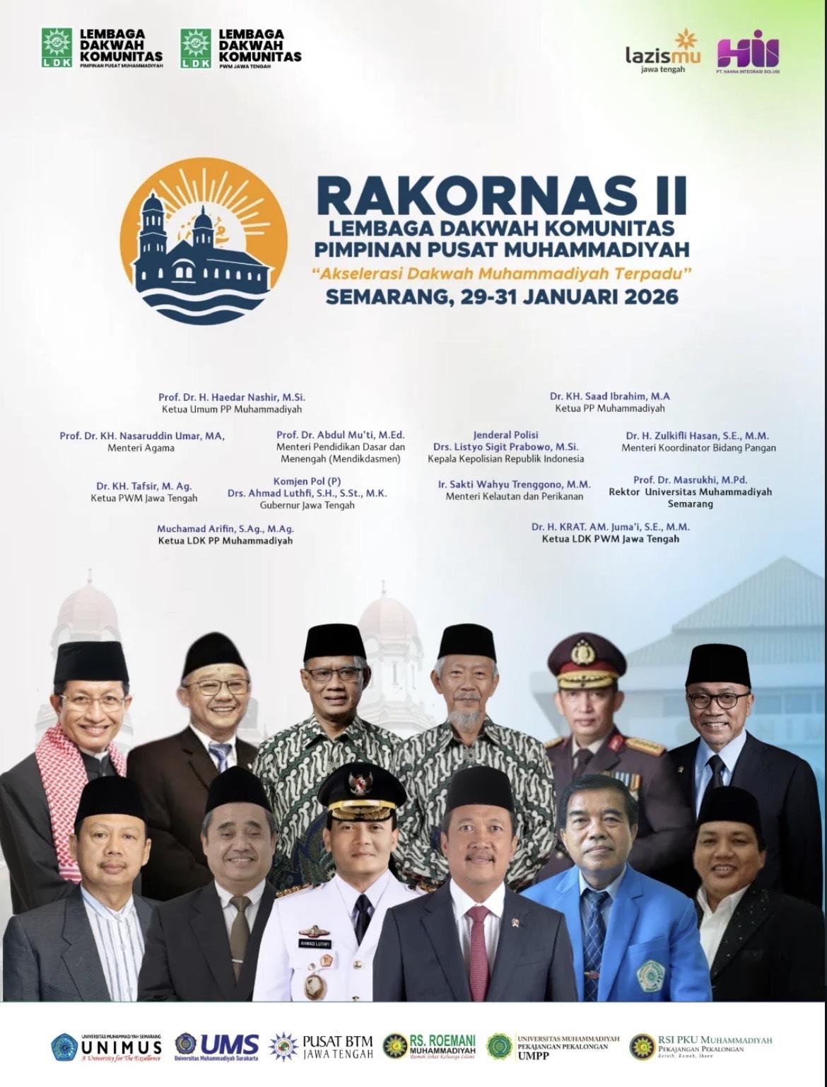 Rakornas II LDK 2026 di UNIMUS: Rangkaian Agenda Transformasi Dakwah Komunitas Muhammadiyah