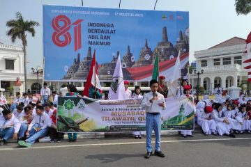 400 Siswa SMK Muhammadiyah 1 Semarang Kepung Wisma Perdamaian, Bawa Al-Qur’an Raksasa dan Lautan Bendera